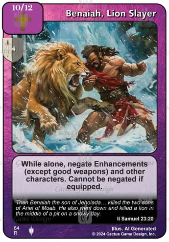 Benaiah, Lion Slayer